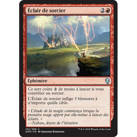 (Foil) Rouge - Éclair de sorcier (U) [DOM]