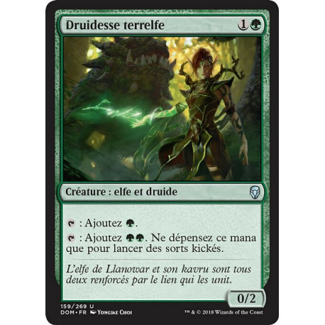 (Foil) Verte - Druidesse terrelfe (U) [DOM]
