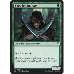(Foil) Verte - Elfes de Llanowar (C) [DOM]