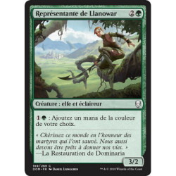 (Foil) Verte - Représentante de Llanowar (C) [DOM]