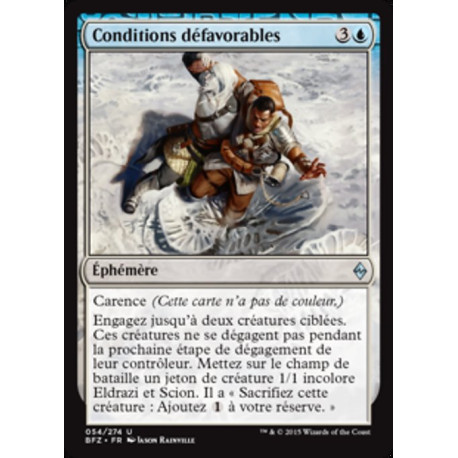(Foil) Bleue - Conditions défavorables (U) [BFZ]