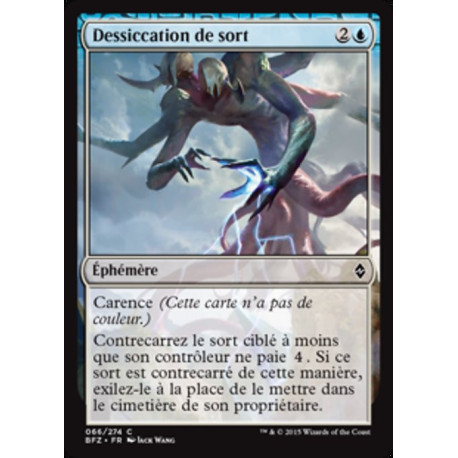 (Foil) Bleue - Dessiccation de sort (C) [BFZ]