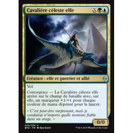 (Foil) Multicolore - Cavalière céleste elfe (U) [BFZ]