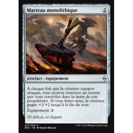 (Foil) Incolore - Marteau monolithique (U) [BFZ]