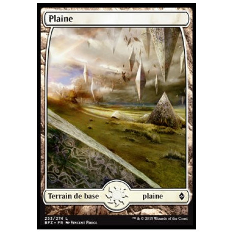 (Foil) Terrain - Plaine (V4) (L) [BFZ]