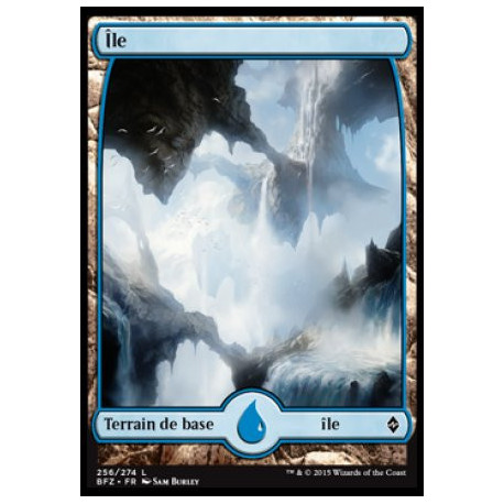 (Foil) Terrain - Île (V2) (L) [BFZ]