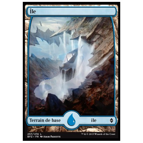 (Foil) Terrain - Île (V3) (L) [BFZ]