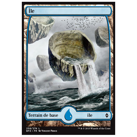 (Foil) Terrain - Île (V4) (L) [BFZ]