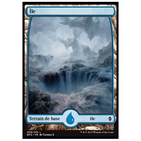 (Foil) Terrain - Île (V5) (L) [BFZ]