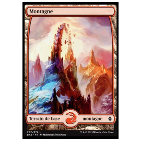 (Foil) Terrain - Montagne (V3) (L) [BFZ]