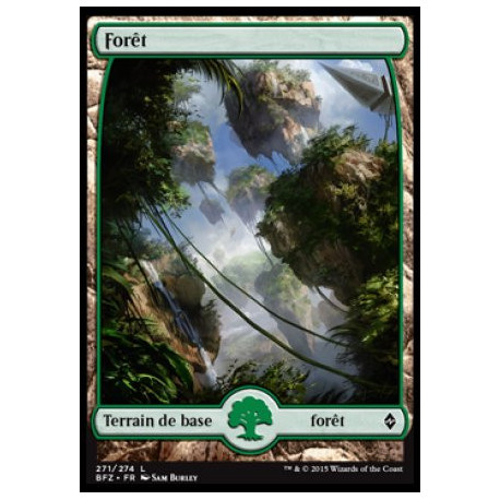 (Foil) Terrain - Forêt (V2) (L) [BFZ]