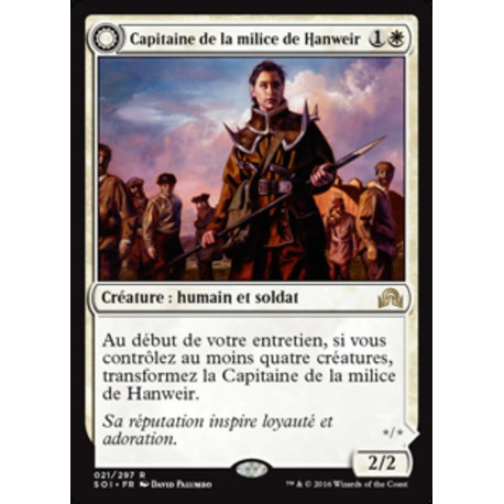 (Foil) Blanche - Capitaine de la milice de Hanweir // Chef de culte du Val d'Orient (R) [SOI]
