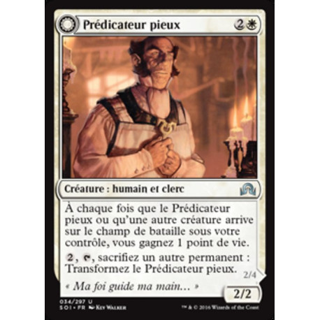 (Foil) Blanche - Prédicateur pieux // Disciple rétif (U) [SOI]