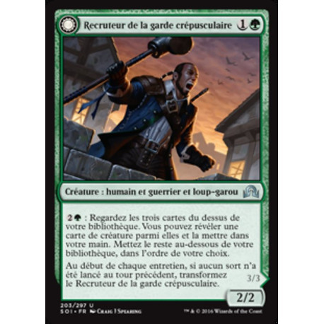 (Foil) Verte - Recruteur de la garde crépusculaire // Hurleur Krallenhorde (U) [SOI]