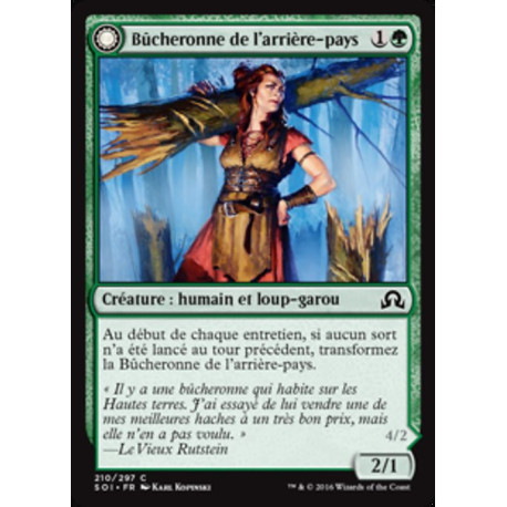 (Foil) Verte - Bûcheronne de l'arrière-pays // Destructrice des forêts (C) [SOI]