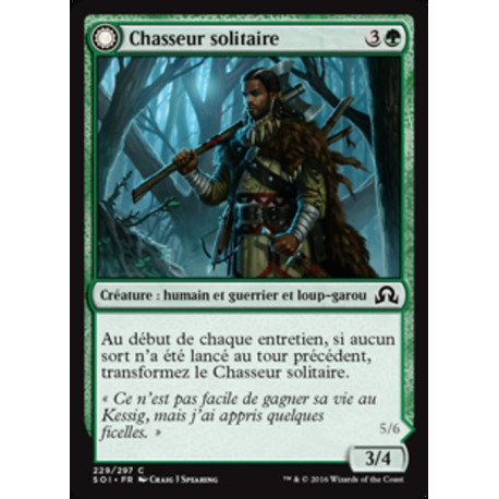(Foil) Verte - Chasseur solitaire // Membre de la meute (C) [SOI]