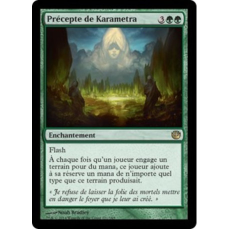 (Foil) Verte - Précepte de Karametra (R) [JOU]