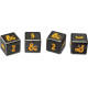 D&D Set de 4 dés 6 métal Realmspace Ultra Pro - Dungeons & Dragons