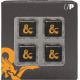 D&D Set de 4 dés 6 métal Realmspace Ultra Pro - Dungeons & Dragons