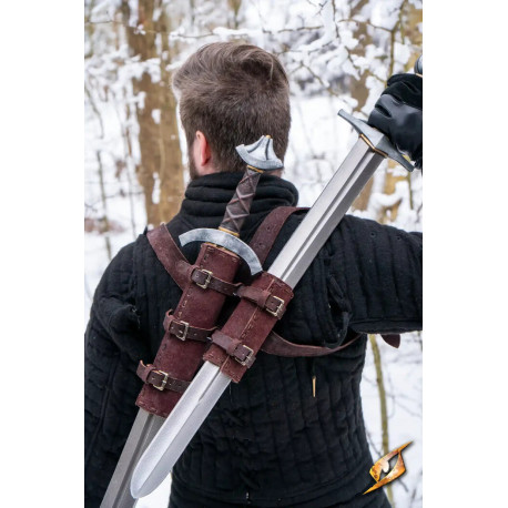 Porte-épées dorsal double suédé (Double Back Hanger Suede) – Epic Armoury