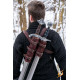 Porte-épées dorsal double suédé (Double Back Hanger Suede) – Epic Armoury