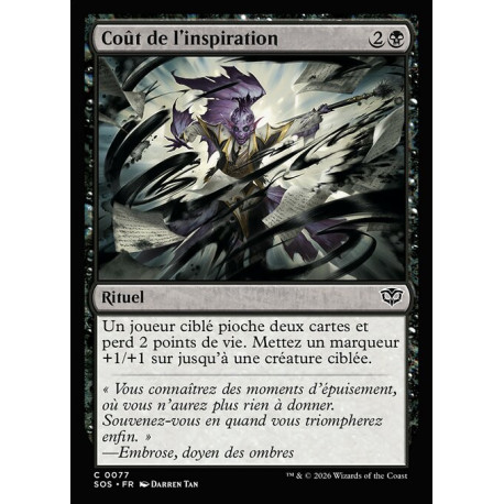(Foil) Noire - Coût de l'inspiration (C) [SOS]