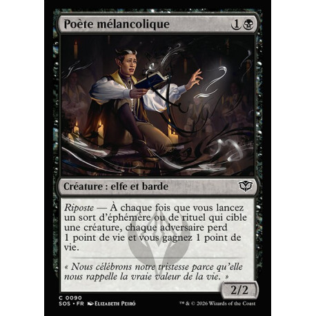 (Foil) Noire - Poète mélancolique (C) [SOS]