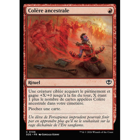 (Foil) Rouge - Colère ancestrale (C) [SOS]