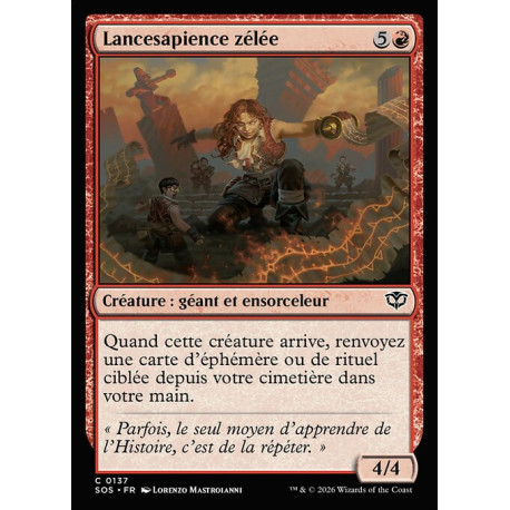 (Foil) Rouge - Lancesapience zélée (C) [SOS]