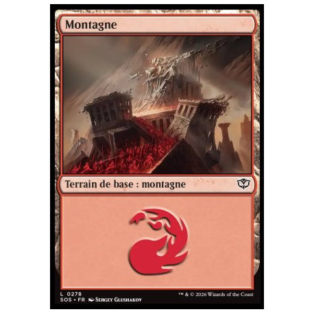 (Foil) Terrain - Montagne (V2) (L) [SOS]