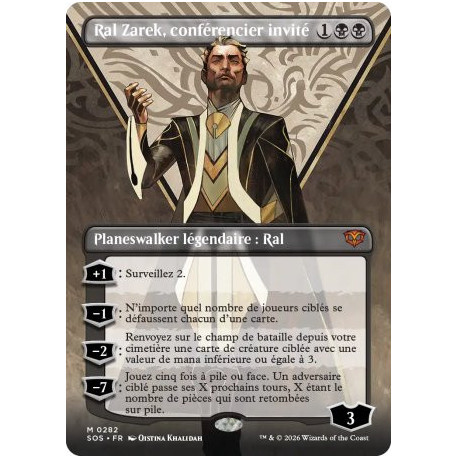(Foil) Noire - Ral Zarek, conférencier invité (V2, Study Borderless) (M) [SOS]