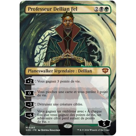 (Foil) Multicolore - Professeur Dellian Fel (V2, Study Borderless) (M) [SOS]