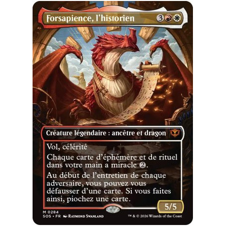 (Foil) Multicolore - Forsapience, l'historien (V2, Study Borderless) (M) [SOS]