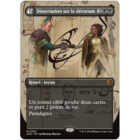 (Foil) Noire - Dissertation sur le décorum (V2, Field Notes) (M) [SOS]