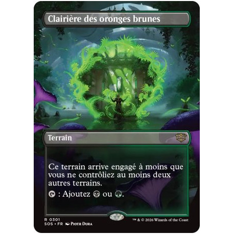 (Foil) Terrain - Clairière des oronges brunes (V2, Borderless) (R) [SOS]