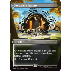 (Foil) Terrain - Sanctuaire fracassé (V2, Borderless) (R) [SOS]