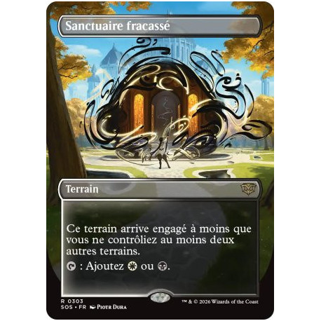 (Foil) Terrain - Sanctuaire fracassé (V2, Borderless) (R) [SOS]