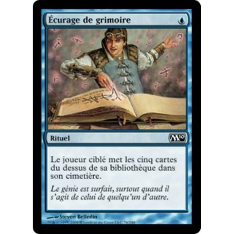 (Foil) Bleue - Écurage de grimoire (C) [M10]