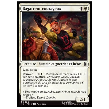 (Foil) Blanche - Bagarreur courageux (C) [MSH]