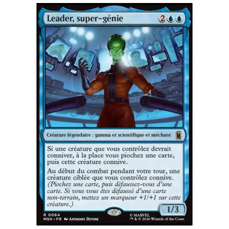 (Foil) Bleue - Leader, super-génie (V1) (R) [MSH]