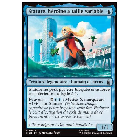 (Foil) Bleue - Stature, héroïne à taille variable (U) [MSH]