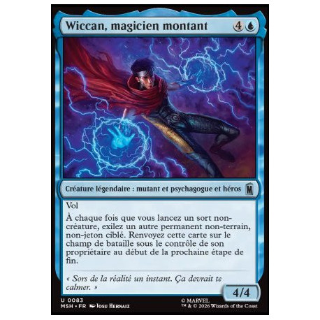 (Foil) Bleue - Wiccan, magicien montant (U) [MSH]