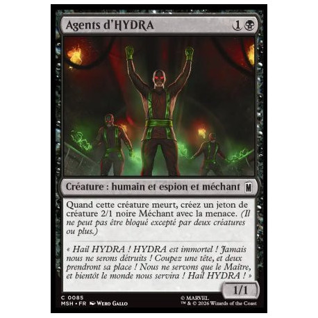 (Foil) Noire - Agents d'HYDRA (C) [MSH]