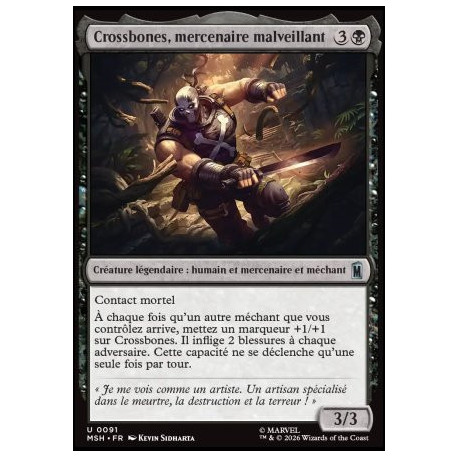 (Foil) Noire - Crossbones, mercenaire malveillant (U) [MSH]