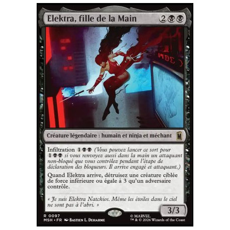 (Foil) Noire - Elektra, fille de la Main (V1) (R) [MSH]