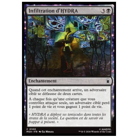 (Foil) Noire - Infiltration d'HYDRA (C) [MSH]
