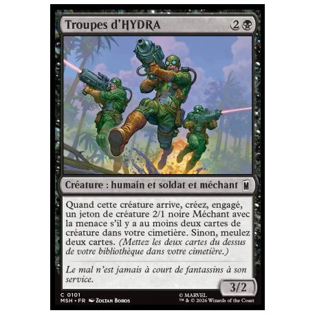 (Foil) Noire - Troupes d'HYDRA (C) [MSH]