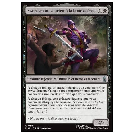 (Foil) Noire - Swordsman, vaurien à la lame acérée (U) [MSH]
