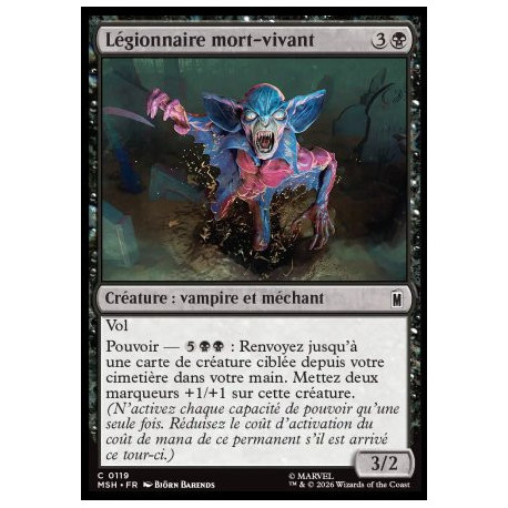 (Foil) Noire - Légionnaire mort-vivant (C) [MSH]