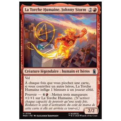 (Foil) Rouge - La Torche Humaine, Johnny Storm (V1) (U) [MSH]